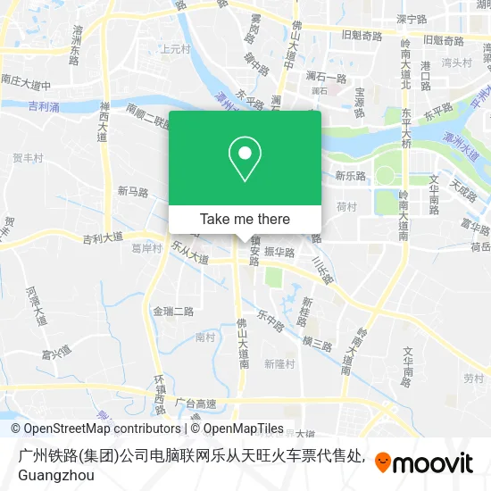广州铁路(集团)公司电脑联网乐从天旺火车票代售处 map