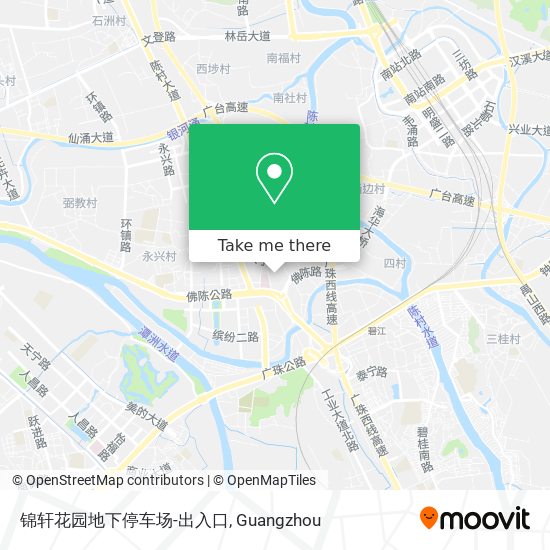 锦轩花园地下停车场-出入口 map