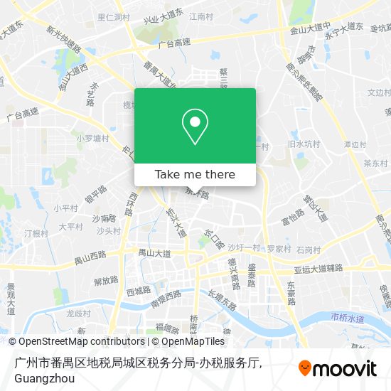 广州市番禺区地税局城区税务分局-办税服务厅 map