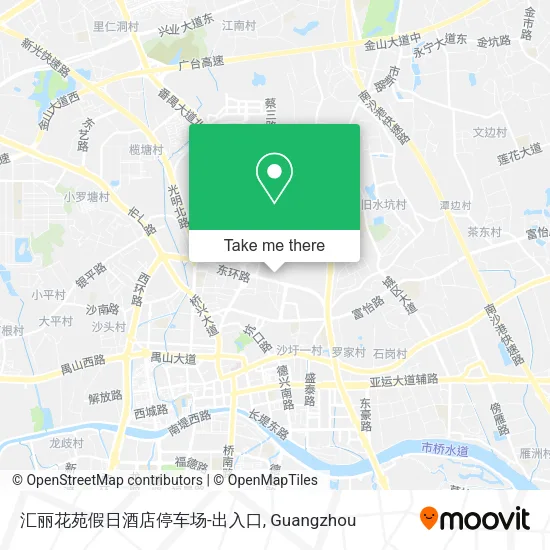 汇丽花苑假日酒店停车场-出入口 map