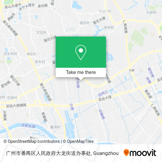 广州市番禺区人民政府大龙街道办事处 map
