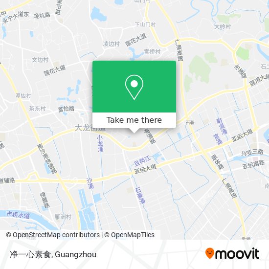 净一心素食 map
