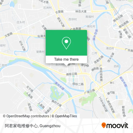 阿君家电维修中心 map