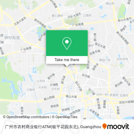 广州市农村商业银行ATM(银平花园东北) map