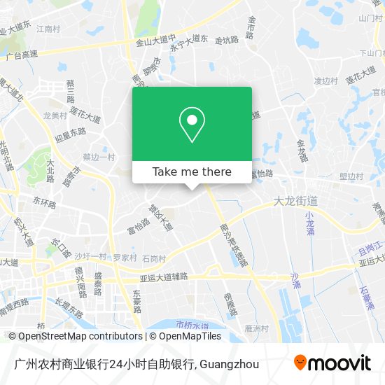 广州农村商业银行24小时自助银行 map