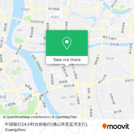 中国银行24小时自助银行(佛山帝景蓝湾支行) map