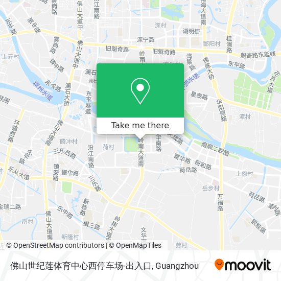佛山世纪莲体育中心西停车场-出入口 map