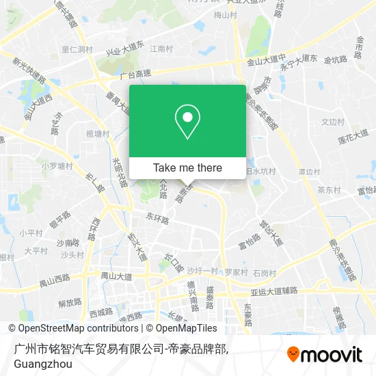 广州市铭智汽车贸易有限公司-帝豪品牌部 map