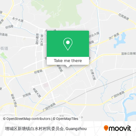 增城区新塘镇白水村村民委员会 map