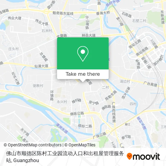 佛山市顺德区陈村工业园流动人口和出租屋管理服务站 map