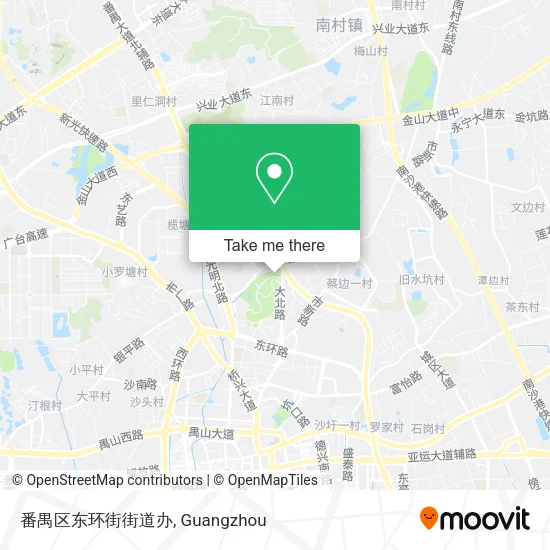 番禺区东环街街道办 map