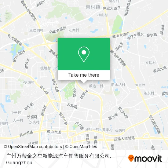 广州万帮金之星新能源汽车销售服务有限公司 map