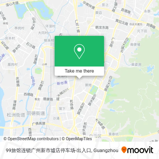 99旅馆连锁广州新市墟店停车场-出入口 map