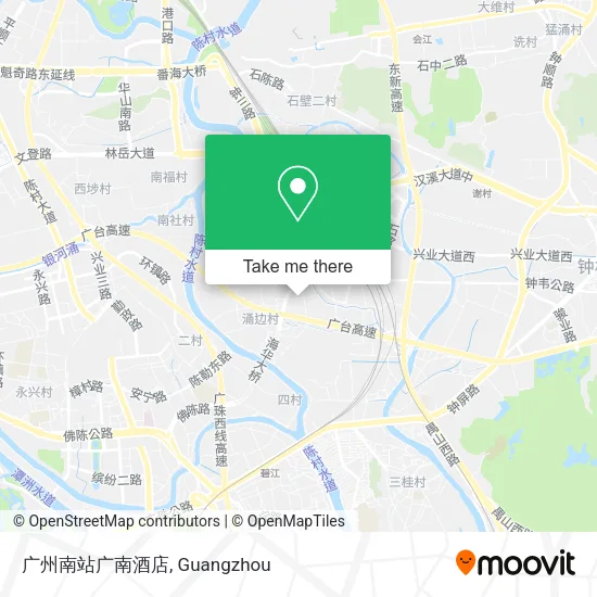 广州南站广南酒店 map