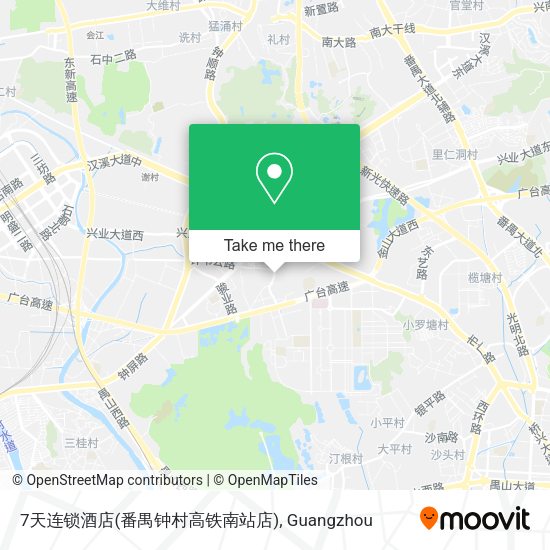 7天连锁酒店(番禺钟村高铁南站店) map