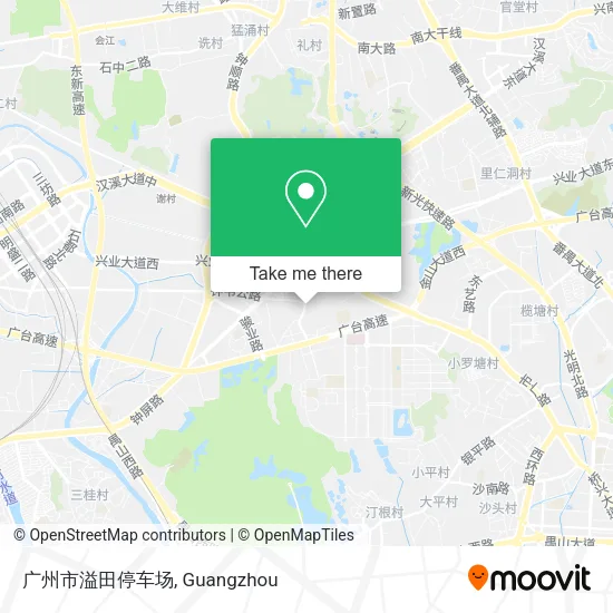 广州市溢田停车场 map