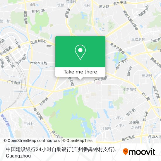 中国建设银行24小时自助银行(广州番禺钟村支行) map