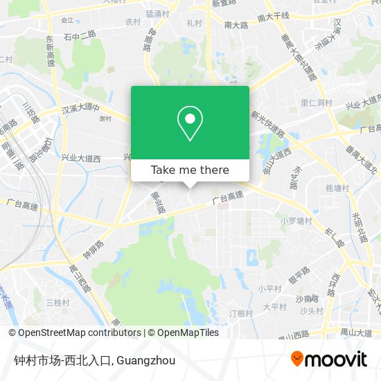 钟村市场-西北入口 map