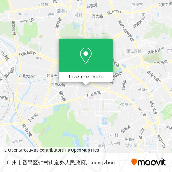 广州市番禺区钟村街道办人民政府 map