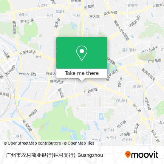 广州市农村商业银行(钟村支行) map