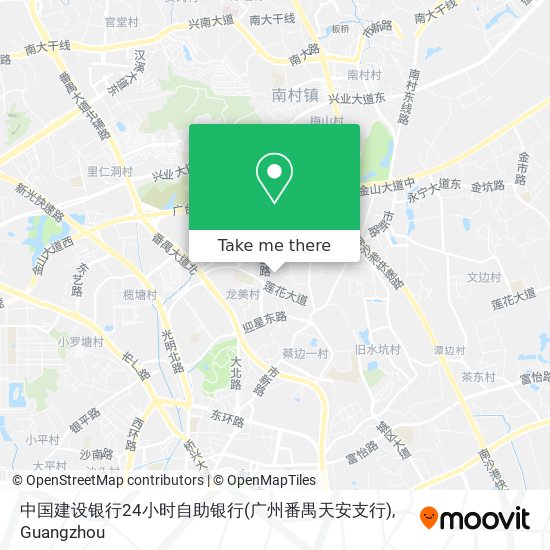 中国建设银行24小时自助银行(广州番禺天安支行) map