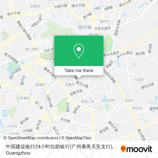 中国建设银行24小时自助银行(广州番禺天安支行) map