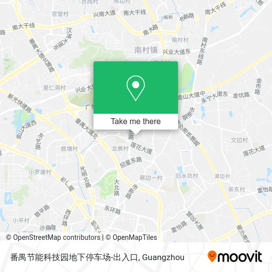 番禺节能科技园地下停车场-出入口 map