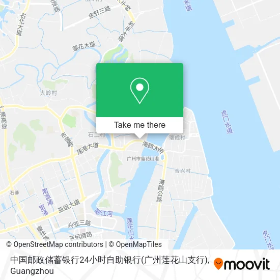 中国邮政储蓄银行24小时自助银行(广州莲花山支行) map