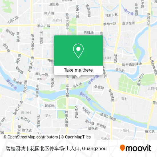 碧桂园城市花园北区停车场-出入口 map