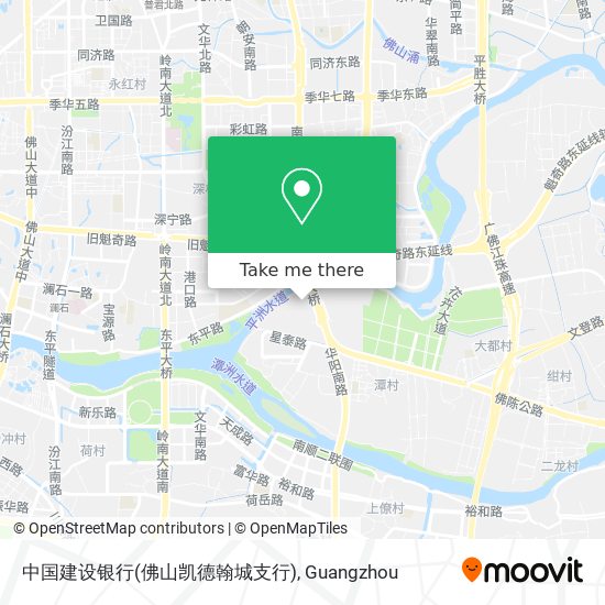 中国建设银行(佛山凯德翰城支行) map