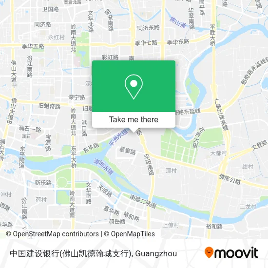 中国建设银行(佛山凯德翰城支行) map