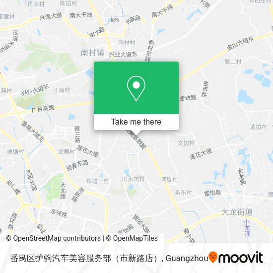 番禺区护驹汽车美容服务部（市新路店） map