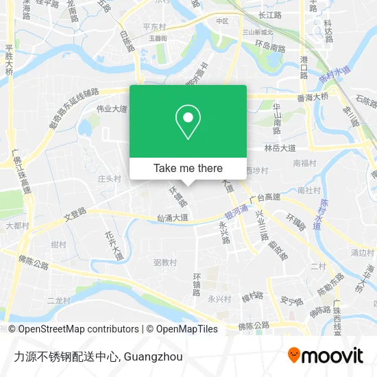 力源不锈钢配送中心 map