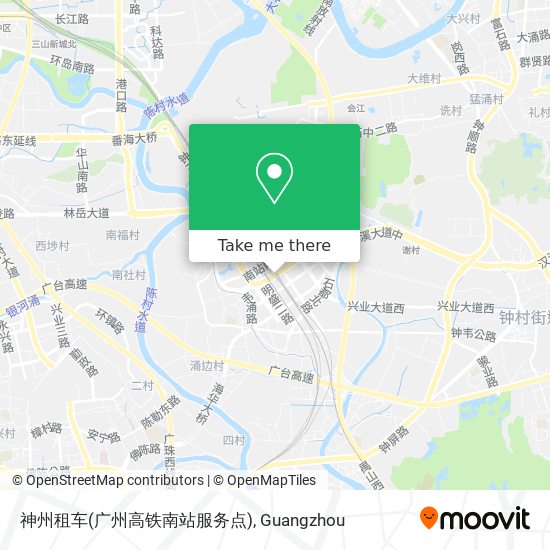 神州租车(广州高铁南站服务点) map