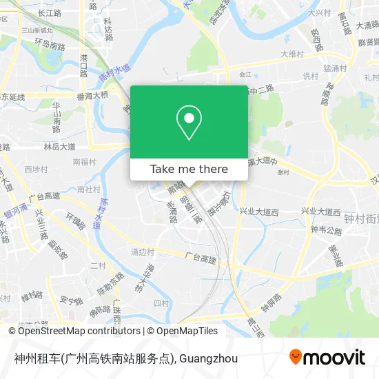 神州租车(广州高铁南站服务点) map