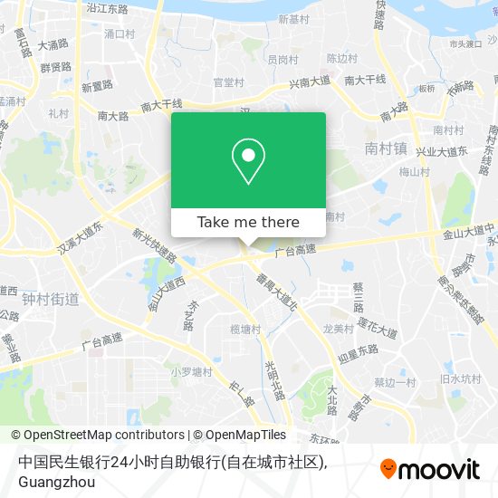 中国民生银行24小时自助银行(自在城市社区) map