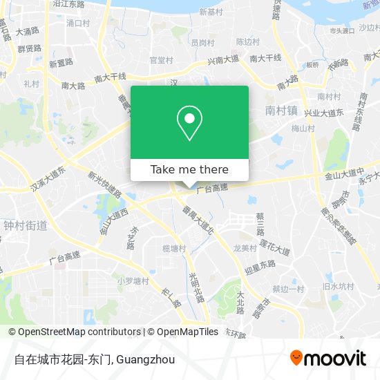 自在城市花园-东门 map