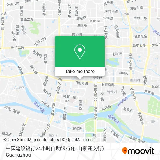 中国建设银行24小时自助银行(佛山豪庭支行) map