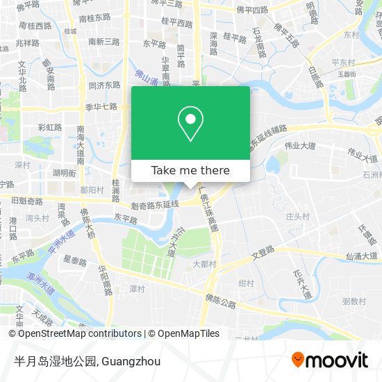 半月岛湿地公园 map