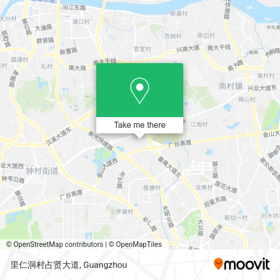 里仁洞村占贤大道 map