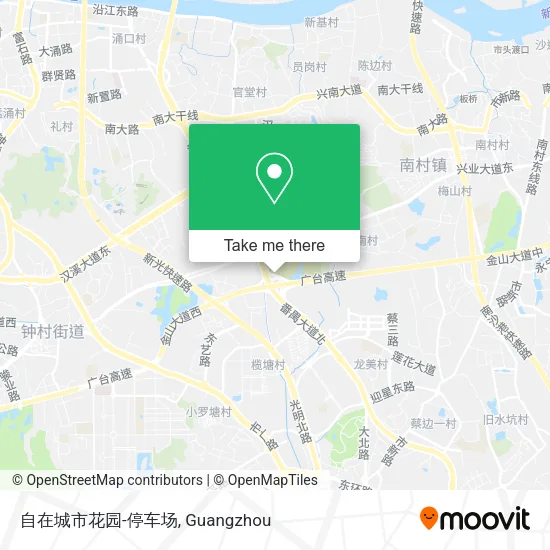 自在城市花园-停车场 map