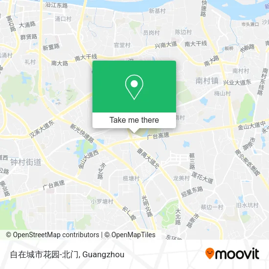 自在城市花园-北门 map