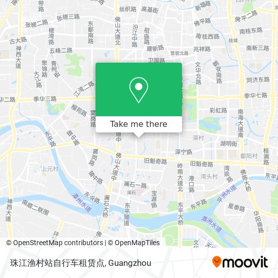 珠江渔村站自行车租赁点 map