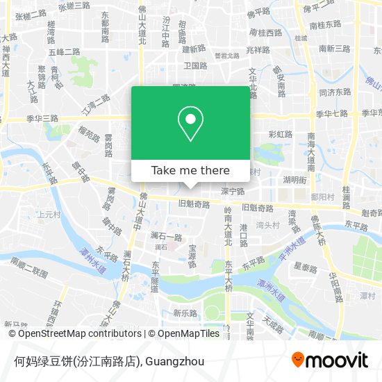 何妈绿豆饼(汾江南路店) map