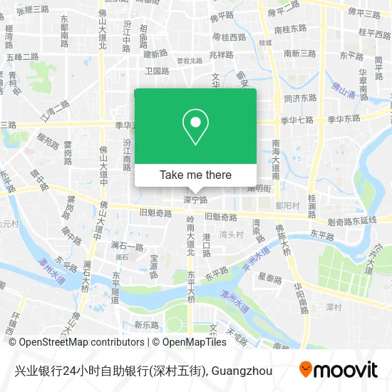 兴业银行24小时自助银行(深村五街) map