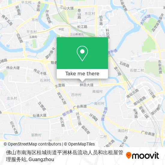 佛山市南海区桂城街道平洲林岳流动人员和出租屋管理服务站 map
