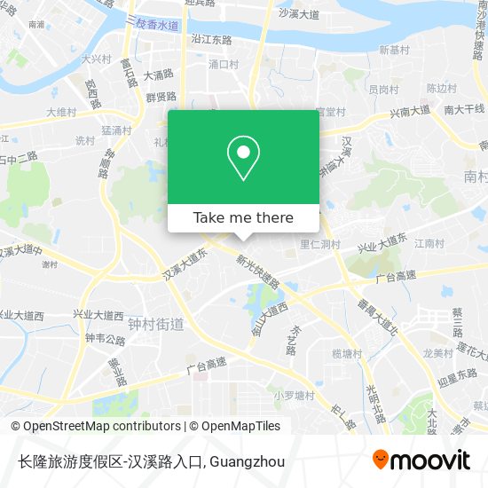 长隆旅游度假区-汉溪路入口 map