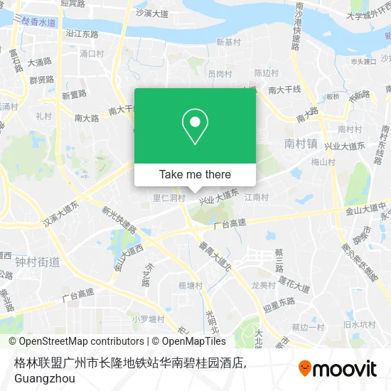 格林联盟广州市长隆地铁站华南碧桂园酒店 map