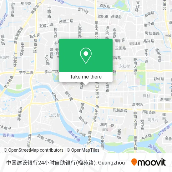 中国建设银行24小时自助银行(榴苑路) map