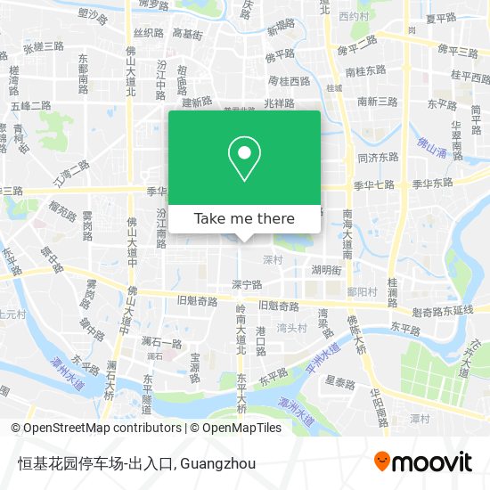 恒基花园停车场-出入口 map